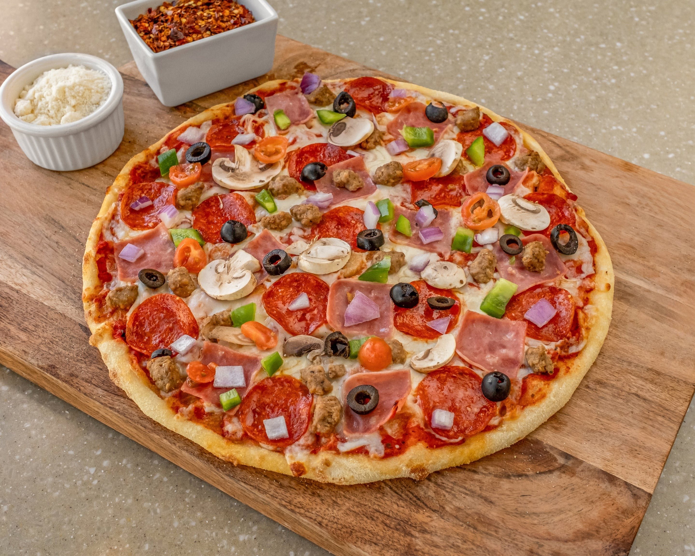 Supreme Works Pizza.