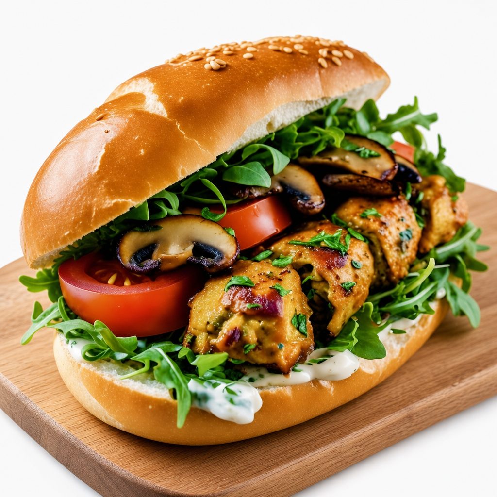 Saffron Chicken Sandwich.